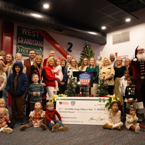 Speedway Children's Charities’ North Wilkesboro chapter distributed $200,000 to
14 Wilkes County organizations supporting area children in need at the Night of Joy
Celebration presented by GFL Environmental at the famed short track.